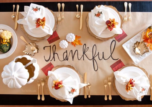 colorful theme for thanksgiving table decor