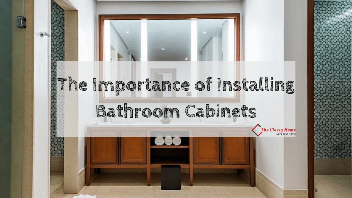 install bathroom cabinet banner